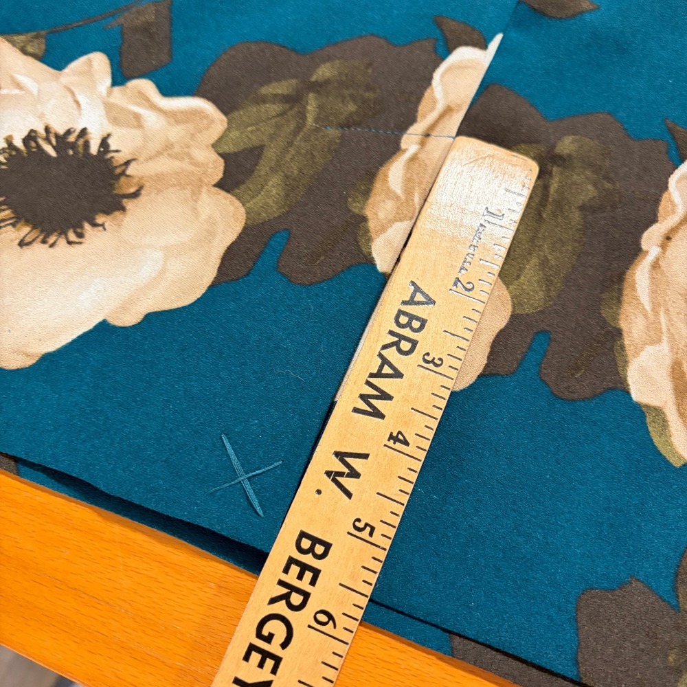 Banana Republic Petite 6P Teal Floral Shift Dress Garden Party Romantic Wedding - Picture 8 of 9